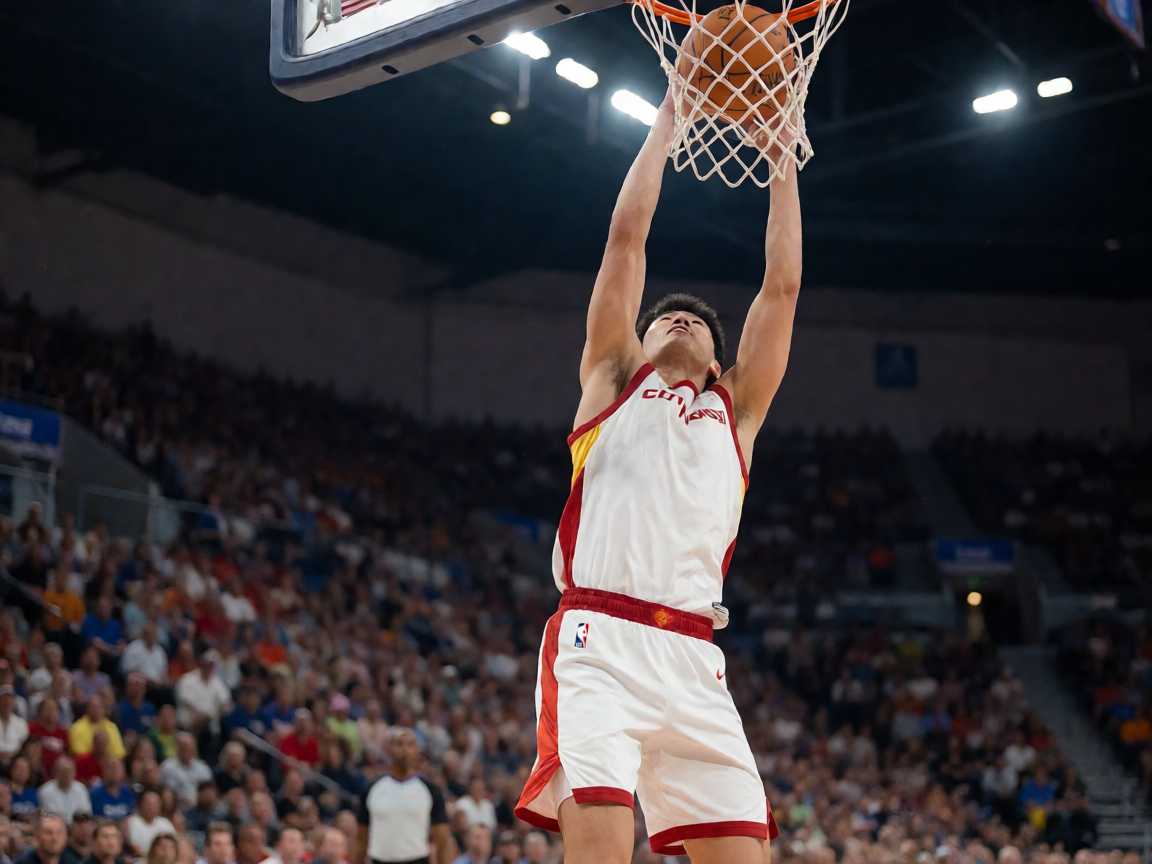 NBA比赛现场球员扣篮瞬间